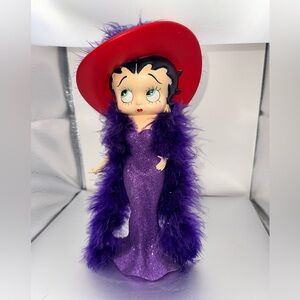 Vintage Betty Boop Red Hat Purple Gown Figurine